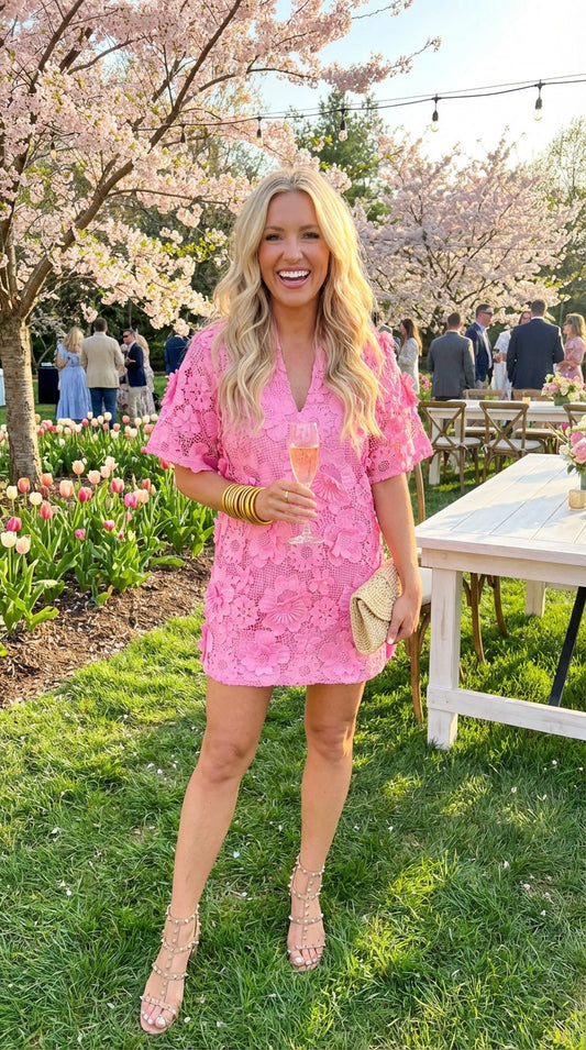 Lulu Mini Dress - Pink Punch