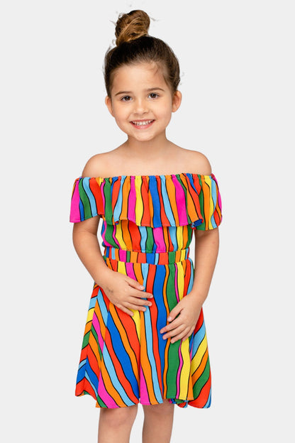 Ainsley Girl's Top and Skirt Set - Rainbow Bright