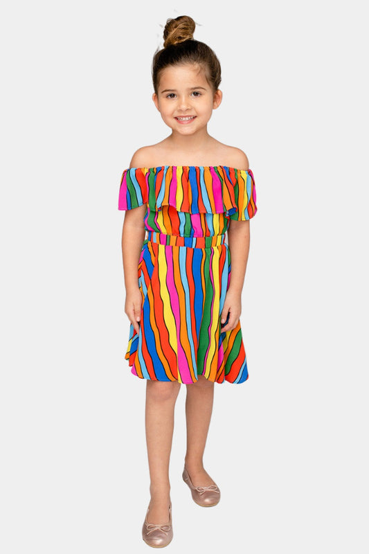 Ainsley Girl's Top and Skirt Set - Rainbow Bright