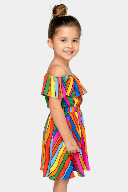 Ainsley Girl's Top and Skirt Set - Rainbow Bright