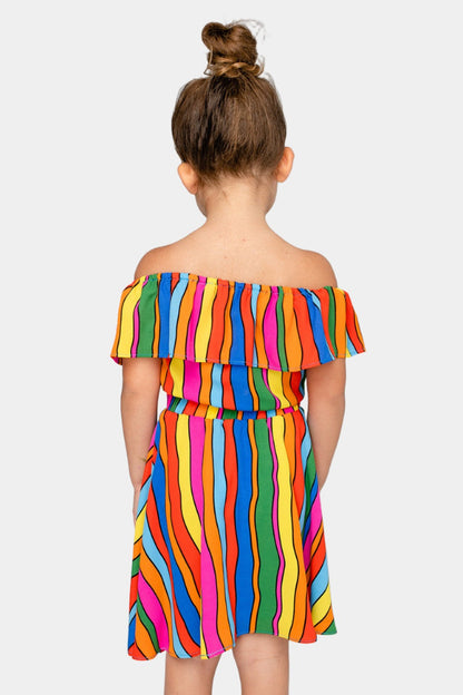Ainsley Girl's Top and Skirt Set - Rainbow Bright