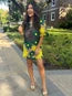 Lulu Short Sleeve Mini Caftan- Daffodil