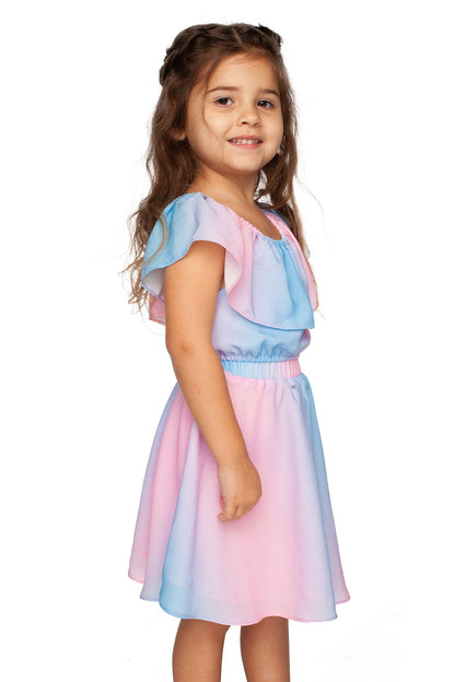 Ainsley Girl's Top and Skirt Set - Cotton Candy
