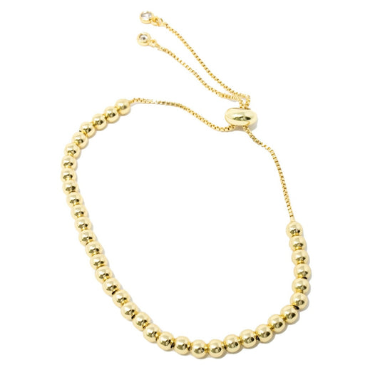 Adjustable Beaded Ball Bracelet